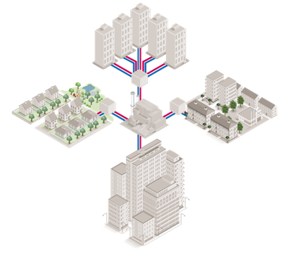 schéma réseau de chaleur urbain