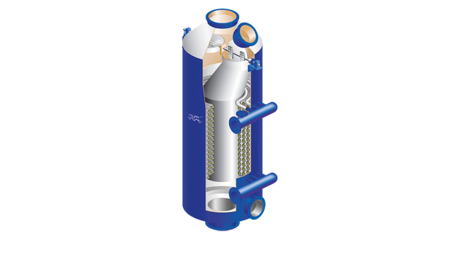 Aalborg EX是一种强制循环的立式加热器，用于从废气中的热量回收。-thermal fluid system